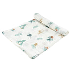 Luvlymama Botanica 100% Cotton Muslin Swaddle – 110 × 120 cm