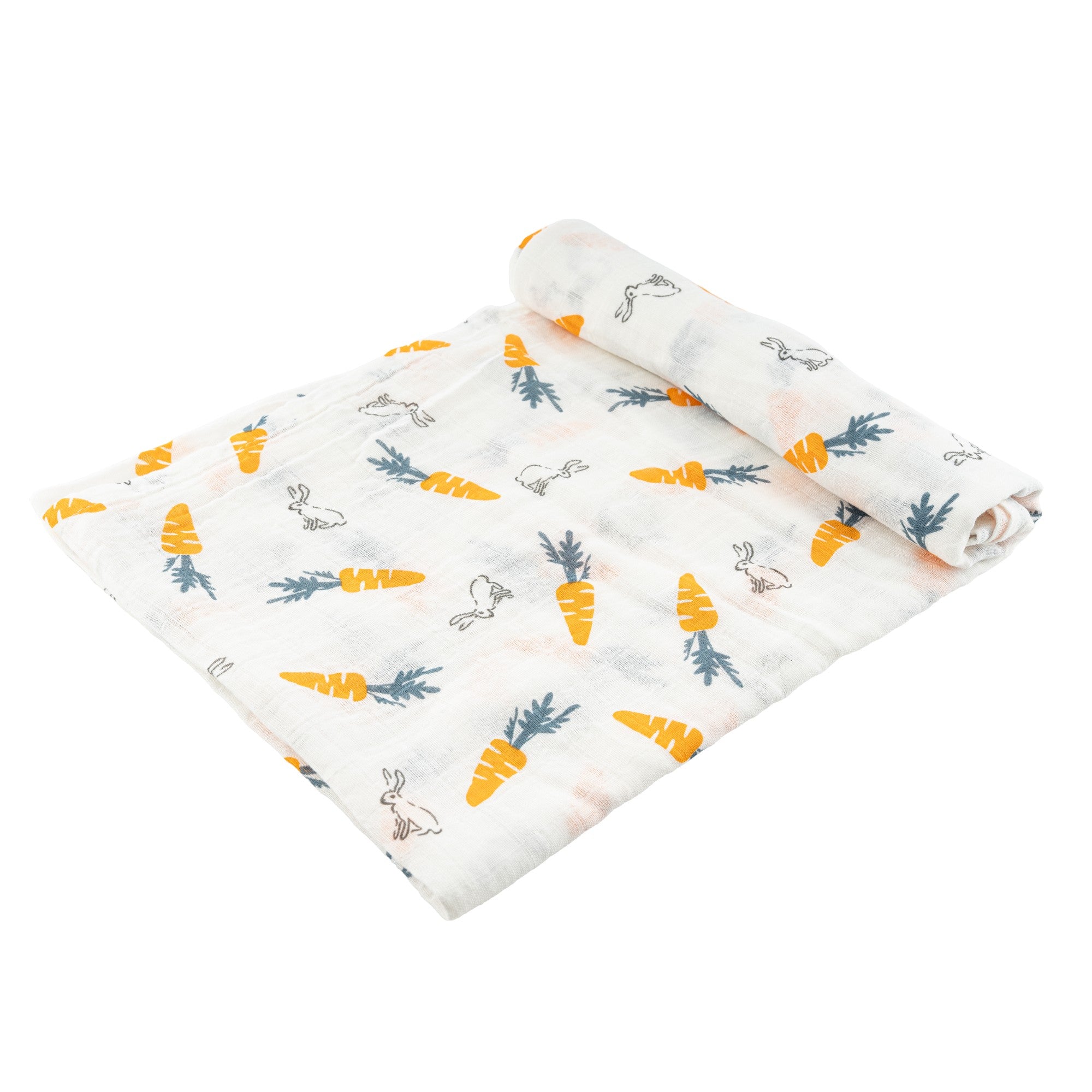 LuvlyMama Bunny Meadow 100% Cotton Muslin Swaddle – 110 × 120 cm