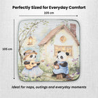 Panda Duet | 6 Layer Muslin Baby Blanket (100% Cotton) | 105 × 105 cm