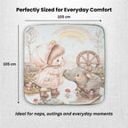 The First Best Friend | 6 Layer Muslin Baby Blanket (100% Cotton) | 105 × 105 cm