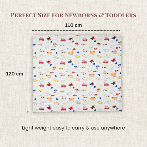 Cute Mix | Set of 3 Muslin Swaddles (100% Cotton) | 110 × 120 cm