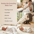 Luvlymama Little Explorer 100% Cotton Muslin Swaddle – 110 × 120 cm