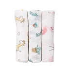 Everyday Premium | Set of 3 Muslin Swaddles (100% Cotton) | 110 × 120 cm