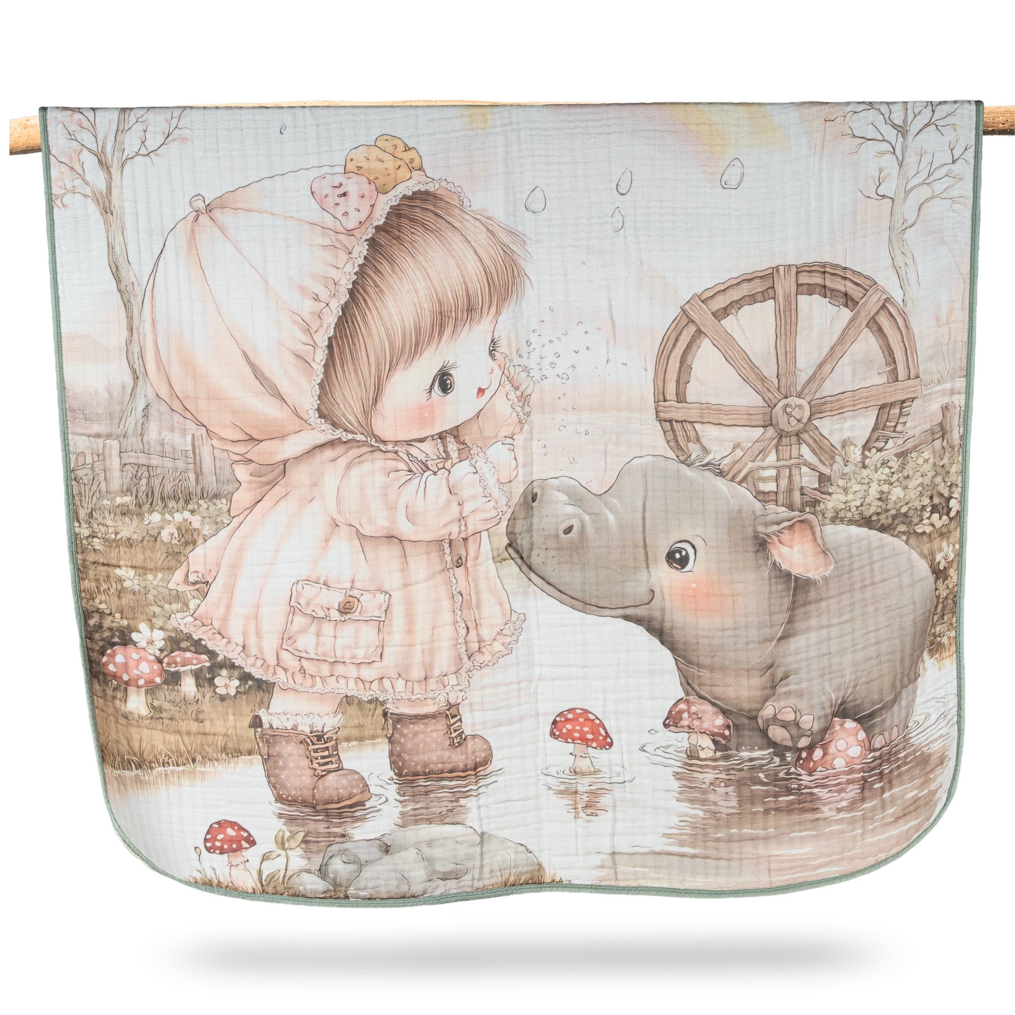 The First Best Friend | 6 Layer Muslin Baby Blanket (100% Cotton) | 105 × 105 cm