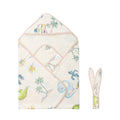 Tiny Roars | 4-Layer Muslin Baby Hooded Towel (100% Cotton) | 90 × 90 cm